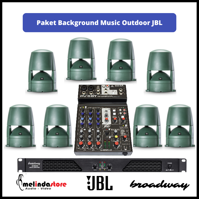 Paket Background Music Outdoor Speaker JBL - 8 Speaker